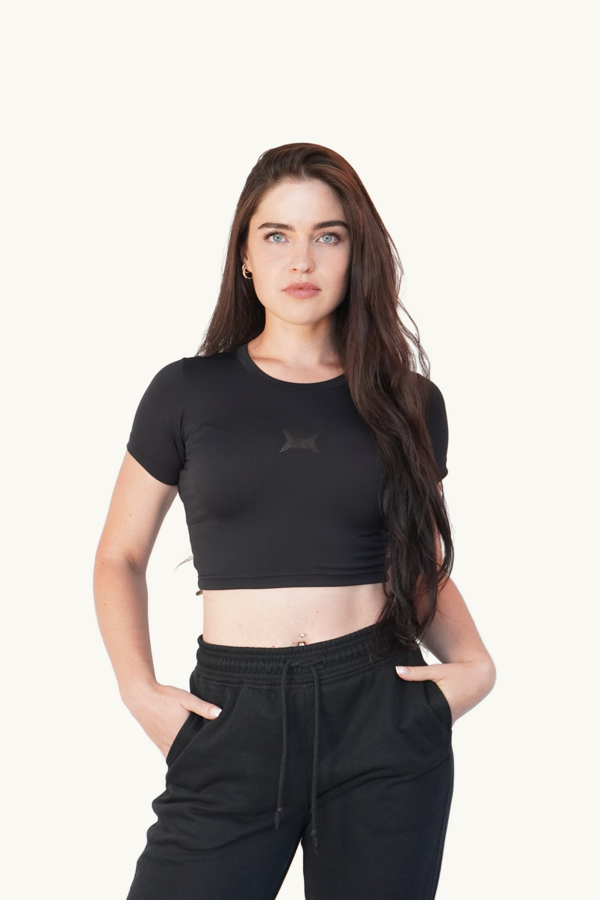 cropped pressured air tee