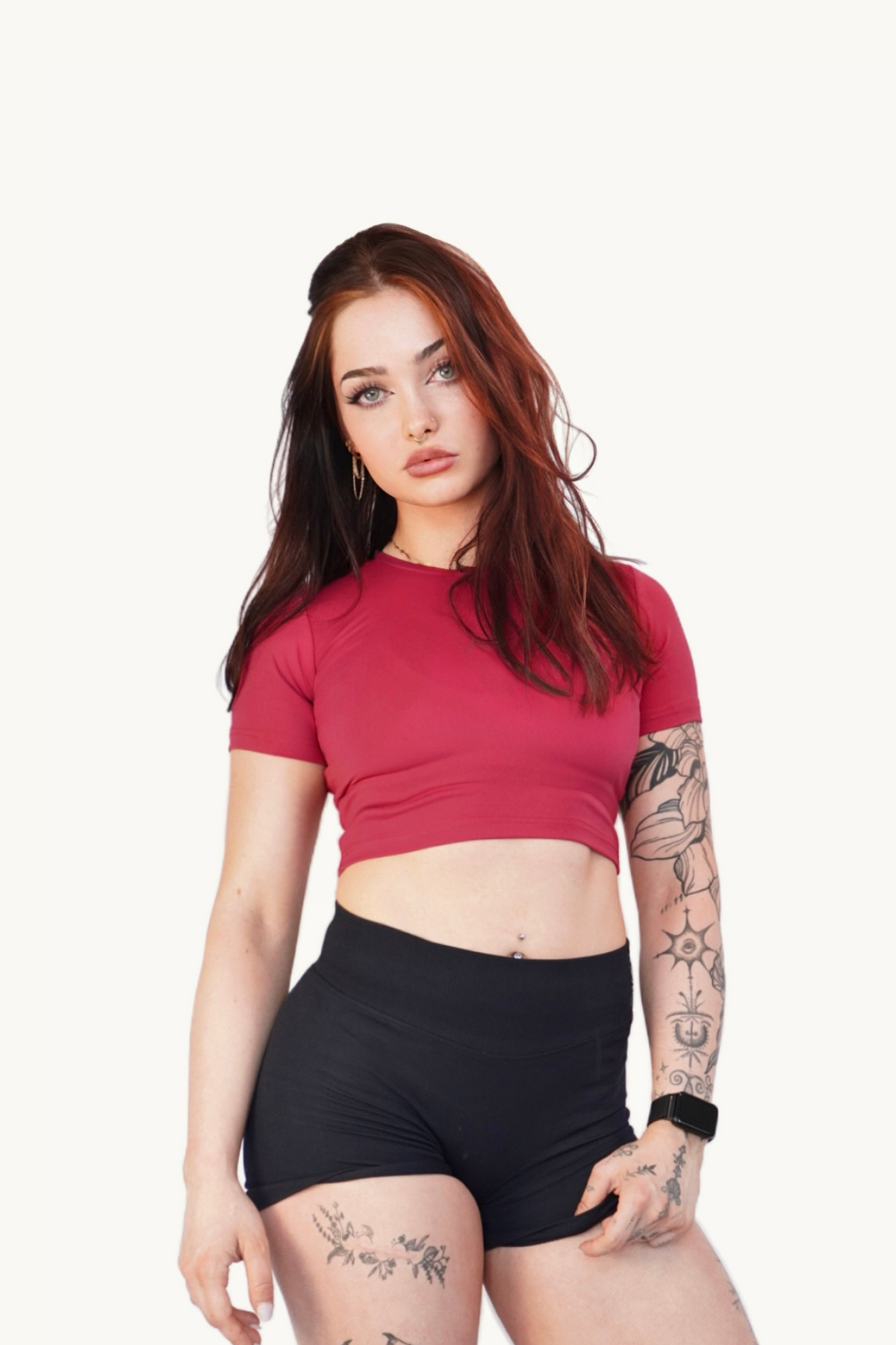 cropped pressured air tee