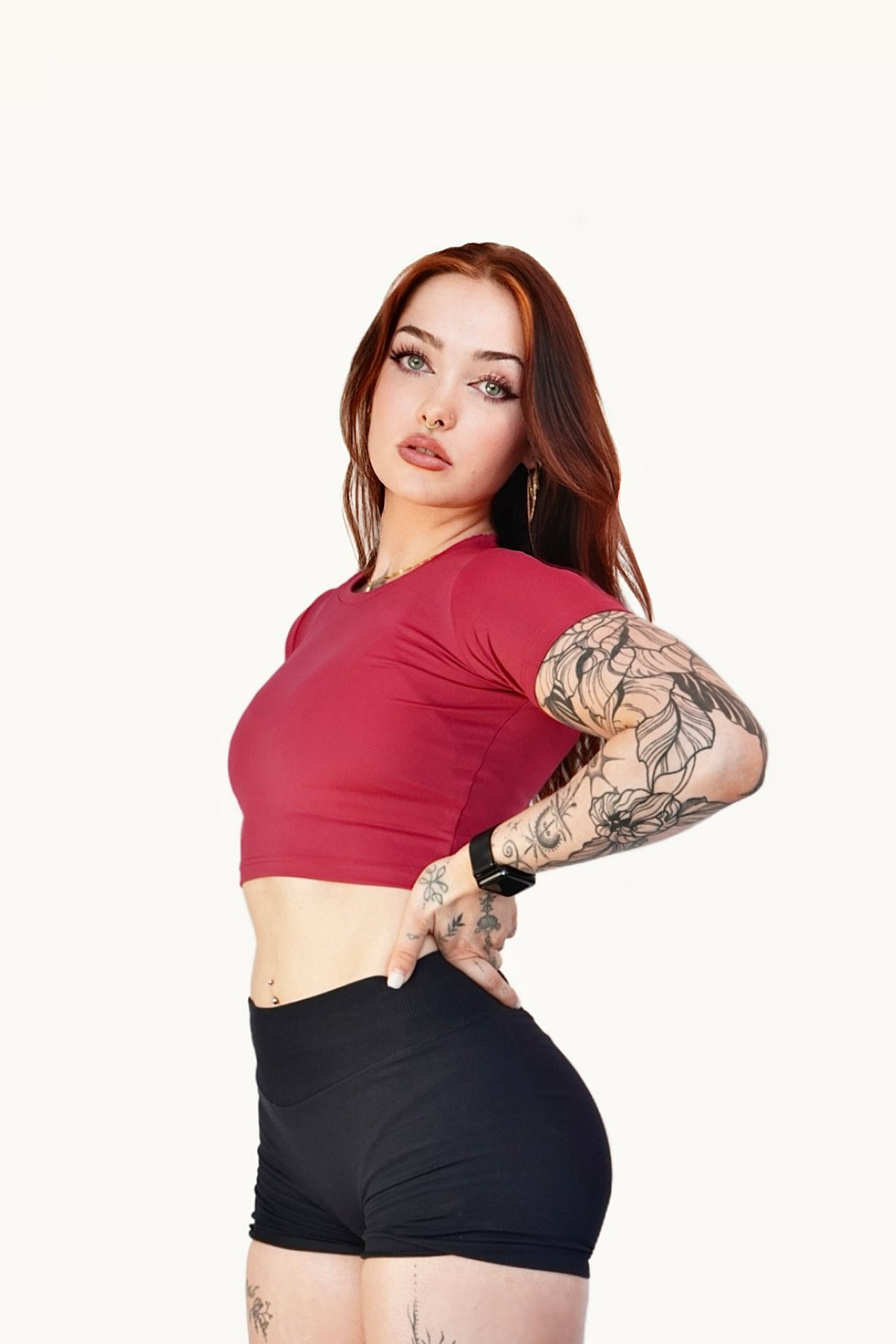 cropped pressured air tee
